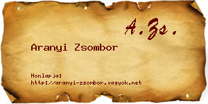 Aranyi Zsombor névjegykártya