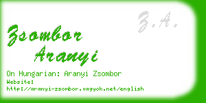 zsombor aranyi business card